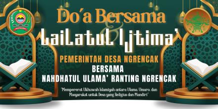 Pemerintah Desa Ngrencak Menyelenggarakan Do'a Bersama