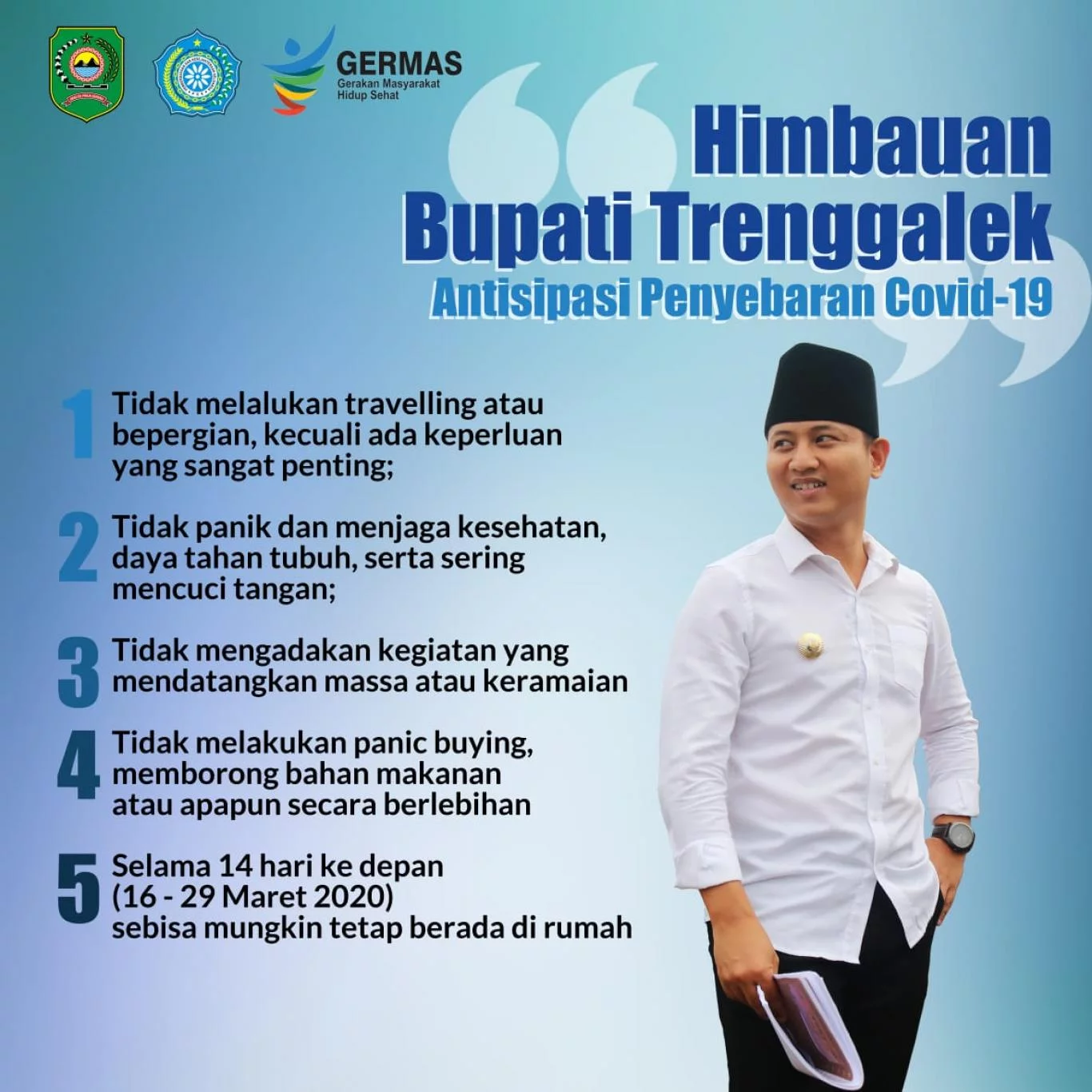 Himbauan Kepada Masyarakat oleh Bupati Trenggalek Mochamad Nur Arifin bersama Forkopimda