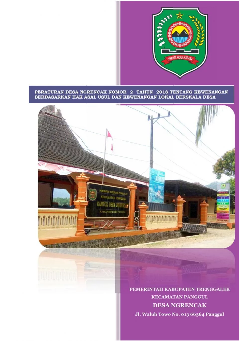 PERDES KEWENANGAN BERDASARKAN HAK ASAL USUL DAN KEWENANGAN LOKAL BERSKALA DESA